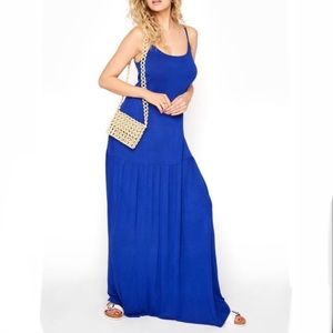 Long Tall Sally Royal Blue Strappy Drop Waist Maxi Dress